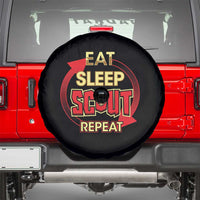 Funny Scout Spare Tire Cover Eat Sleep Scout Repeat Scouting Lovers Camping Hiking Outdoors