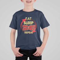 Funny Scout T Shirt For Kid Eat Sleep Scout Repeat Scouting Lovers Camping Hiking Outdoors