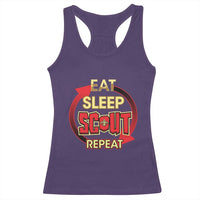 Funny Scout Racerback Tank Top Eat Sleep Scout Repeat Scouting Lovers Camping Hiking Outdoors