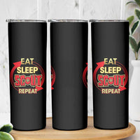 Funny Scout Skinny Tumbler Eat Sleep Scout Repeat Scouting Lovers Camping Hiking Outdoors