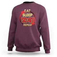 Funny Scout Sweatshirt Eat Sleep Scout Repeat Scouting Lovers Camping Hiking Outdoors
