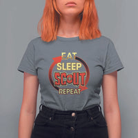 Funny Scout T Shirt For Women Eat Sleep Scout Repeat Scouting Lovers Camping Hiking Outdoors