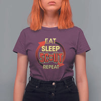 Funny Scout T Shirt For Women Eat Sleep Scout Repeat Scouting Lovers Camping Hiking Outdoors