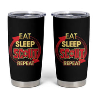 Funny Scout Tumbler Cup Eat Sleep Scout Repeat Scouting Lovers Camping Hiking Outdoors