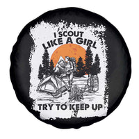 Scout Girl Spare Tire Cover I Scout Like A Girl Try To Keep Up Hiking Camping Scouting Lovers