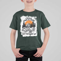 Scout Girl T Shirt For Kid I Scout Like A Girl Try To Keep Up Hiking Camping Scouting Lovers