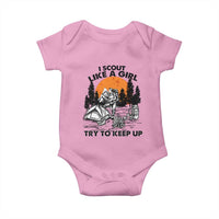 Scout Girl Baby Onesie I Scout Like A Girl Try To Keep Up Hiking Camping Scouting