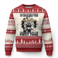 Funny Scouting Adventure Ugly Christmas Sweater Doing What Your Scout Leader Told You To Do Camping Compass - Wonder Print Shop