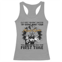 Funny Scouting Adventure Racerback Tank Top Doing What Your Scout Leader Told You To Do Camping Compass