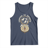 Funny Scout Camping Tank Top Camper Is Intents Compass Hiking Outdoors Adventure - Wonder Print Shop