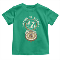 Funny Scout Camping Toddler T Shirt Camper Is Intents Compass Hiking Outdoors Adventure - Wonder Print Shop