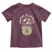 Funny Scout Camping Toddler T Shirt Camper Is Intents Compass Hiking Outdoors Adventure - Wonder Print Shop