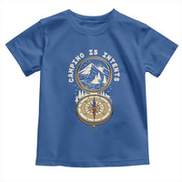 Funny Scout Camping Toddler T Shirt Camper Is Intents Compass Hiking Outdoors Adventure - Wonder Print Shop