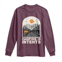 Funny Scout Camping Long Sleeve Shirt Camping Is Intents Hiking Outdoors Adventure - Wonder Print Shop