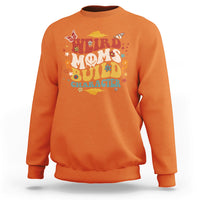 Funny Mom Life Mother's Day Retro Groovy Weird Moms Build Character Cool Tattoo Mom Tie Dye Sweatshirt - Wonder Print Shop