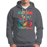 Autism Awareness Autism Acceptance Red Instead Infinity Rainbow Butterfly Autistic Support Neurodiversity Hoodie - Wonder Print Shop