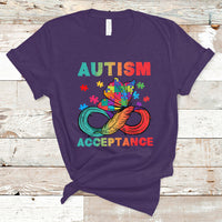 Autism Awareness Autism Acceptance Red Instead Infinity Rainbow Butterfly Autistic Support Neurodiversity T Shirt - Wonder Print Shop