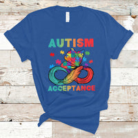 Autism Awareness Autism Acceptance Red Instead Infinity Rainbow Butterfly Autistic Support Neurodiversity T Shirt - Wonder Print Shop