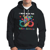 Autism Support I Wear Blue For Autism Awareness Autism Acceptance Autistic Support Neurodiversity Hoodie - Wonder Print Shop