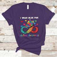 Autism Support I Wear Blue For Autism Awareness Autism Acceptance Autistic Support Neurodiversity T Shirt - Wonder Print Shop