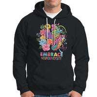 Autism Awareness Autism Acceptance Embrace Neurodiversity ADHD Awareness Autism ASD Neurodivergent Hoodie - Wonder Print Shop