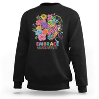 Autism Awareness Autism Acceptance Embrace Neurodiversity ADHD Awareness Autism ASD Neurodivergent Sweatshirt - Wonder Print Shop