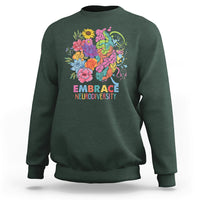 Autism Awareness Autism Acceptance Embrace Neurodiversity ADHD Awareness Autism ASD Neurodivergent Sweatshirt - Wonder Print Shop