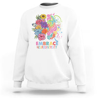 Autism Awareness Autism Acceptance Embrace Neurodiversity ADHD Awareness Autism ASD Neurodivergent Sweatshirt - Wonder Print Shop