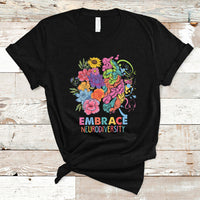 Autism Awareness Autism Acceptance Embrace Neurodiversity ADHD Awareness Autism ASD Neurodivergent T Shirt - Wonder Print Shop