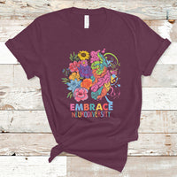 Autism Awareness Autism Acceptance Embrace Neurodiversity ADHD Awareness Autism ASD Neurodivergent T Shirt - Wonder Print Shop