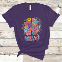 Autism Awareness Autism Acceptance Embrace Neurodiversity ADHD Awareness Autism ASD Neurodivergent T Shirt - Wonder Print Shop