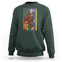 Funny Bigfoot Lover Patriotic Bigfoot In Bunny Costume Egg Hunting Halloween Costume For Kids Boys Girls Sweatshirt - Wonder Print Shop