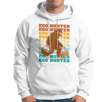 Funny Bigfoot Lover Egg Hunter Bigfoot In Bunny Costume Egg Hunting Halloween Costume For Kids Boys Girls Hoodie - Wonder Print Shop