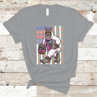 Funny Bigfoot Lover Apparel Bigfoot In Bunny Costume Egg Hunting Halloween Costume For Kids Boys Girls T Shirt - Wonder Print Shop