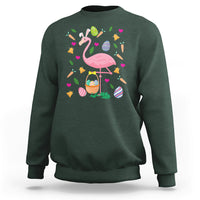 Cute Flamingo Custome Pink Flamingo Lover Bunny Egg Hunter Halloween Costume For Kids Boys Girls Sweatshirt - Wonder Print Shop