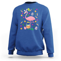 Cute Flamingo Custome Pink Flamingo Lover Bunny Egg Hunter Halloween Costume For Kids Boys Girls Sweatshirt - Wonder Print Shop