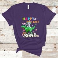 Easter Day Dinosaur Lover Happy East-Rawr Dabbing Egg Clothing For Kids Boys Girls T Shirt - Wonder Print Shop
