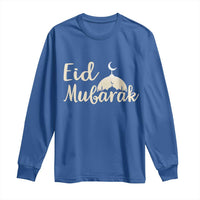 Eid Mubarak Mosque Silhouette Long Sleeve Shirt Islamic Holiday Celebration