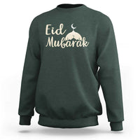 Eid Mubarak Mosque Silhouette Sweatshirt Islamic Holiday Celebration