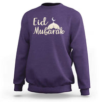 Eid Mubarak Mosque Silhouette Sweatshirt Islamic Holiday Celebration