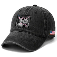 Funny Easter AI Baby with John Pork Meme Washed Cotton Baseball Cap There Is Motion at Your Front Door Notification Humor