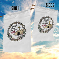Death Could Not Hold Him Jesus Christian Easter Garden Flag He Is Risen Faith Message