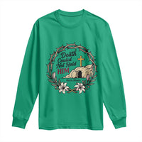 Death Could Not Hold Him Jesus Christian Easter Long Sleeve Shirt He Is Risen Faith Message