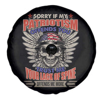 American Patriotic Skull Spare Tire Cover Sorry If My Patriotism Offends You US Veteran Patriots