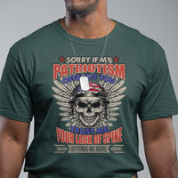 T Shirt Sorry If My Patriotism Offends You Veteran Patriots Skull - Wonder Print Shop