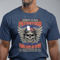 Sorry If My Patriotism Offends You Veteran Patriots Skull T Shirt - Wonder Print Shop