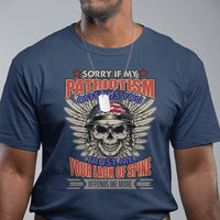 T Shirt Sorry If My Patriotism Offends You Veteran Patriots Skull - Wonder Print Shop