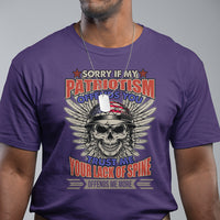 T Shirt Sorry If My Patriotism Offends You Veteran Patriots Skull - Wonder Print Shop