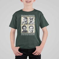 Freedom Fighters Heritage T Shirt For Kid Malcolm X Marcus Garvey Huey P Newton Steve Biko Revolution - Wonder Print Shop