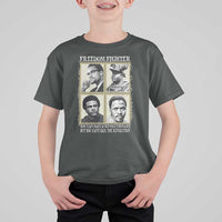 Freedom Fighters Heritage T Shirt For Kid Malcolm X Marcus Garvey Huey P Newton Steve Biko Revolution - Wonder Print Shop